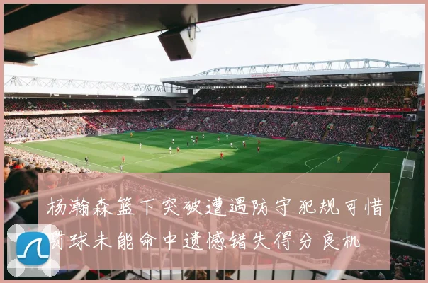 杨瀚森篮下突破遭遇防守犯规可惜罚球未能命中遗憾错失得分良机